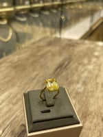 خاتم فص فانسي ذهب تصميم الماس