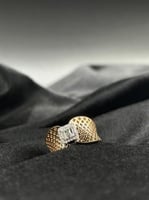 خاتم الماس نسائي بتصميم الشبك الفريد