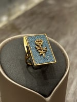 خاتم نسائي ذهب شكل سبيكة عيار 21