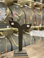 حلق أطفال ذهب شكل قطة