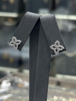 حلق ورده ذهب تصميم الماس