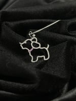 عقد الماس راقي بتصميم كلب الماسي رقيق