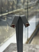 حلق قلب مع فص ملون