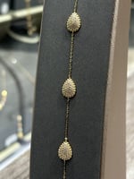 خلخال دمعات ذهب تصميم الماس