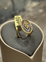 خاتم ذهب نسائي عيار 21 تصميم سبيكة فخم بصقل انيق