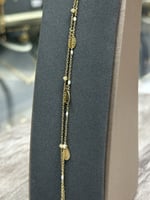 اسوارة ذهب عيار 18 شوطين شكل دمعه ملونه بتصميم فري...