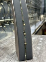 اسوارة ذهب عيار 18 شوطين شكل سداسي ملون بتصميم فخم