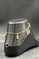 خلخال مستطيل ذهب تصميم الماس عيار 18 وزن 4.8 جرام