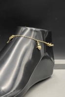 خلخال مفتاح وقلب ذهب صافي عيار 18 وزن 4.4 جرام