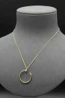 عقد مسمار ذهب تصميم الماس