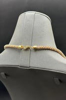 عقد مع اسوارة ذهب صافي ايطالي عيار 18 وزن 31.9 جرا...