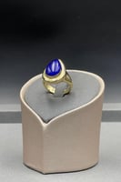 خاتم دمعة ذهب مع صدف ملون عيار 18 وزن 6.2 الى 6.4...