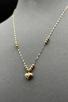 عقد قلب ذهب صافي ايطالي عيار 18 وزن 1 جرام