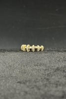 خاتم ذهب تصميم الماس عيار 18 وزن 1.3 جرام