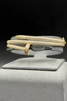 اسوارة مع خاتم مسمار ذهب تصميم الماس عيار 18 وزن 1...