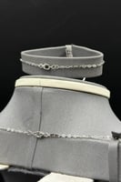 طقم ذهب ابيض تصميم الماس عيار 18 وزن 23.2 جرام