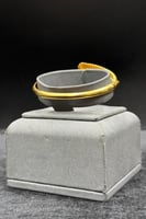 اسوارة مع خاتم امواج ذهب صافي عيار 21 وزن 10.9 جرا...