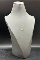 عقد فراشة ذهب تصميم الماس عيار 21 وزن 0.8 جرام