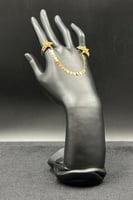 دبل خاتم نجمة ذهب صافي عيار 21 وزن 4.5 جرام