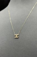 عقد ذهب تصميم الماس عيار 18 وزن 0.6 جرام