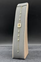 اسوارة اشناف ذهب مع لؤلؤ عيار 18 وزن 2.3 جرام