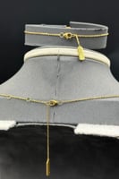 طقم مستطيل ذهب تصميم الماس عيار 21 وزن 16.8 جرام