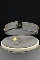 طقم قلب ذهب صافي عيار 21 وزن 1.4 جرام