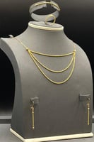 طقم مجدول ثلاثة ادوار ذهب صافي عيار 21