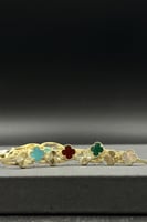 خاتم ورده ذهب مع صدف ( يلبس عالوجهين )