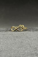 خاتم انفنتي و قلب ذهب صافي عيار 18 وزن من 1.4 الى...