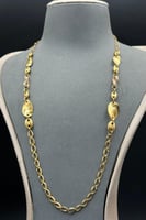 عقد ذهب تصميم الماس عيار 21 وزن 13.8 جرام