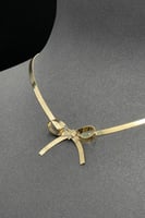 عقد مع اسوارة فلات ذهب صافي عيار 18