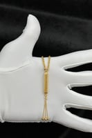 عقد نص مجدول ذهب صافي عيار 21 وزن 4.6 جرام