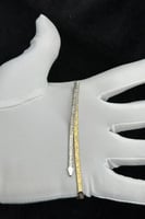 إسوارة حرير ذهب صافي عيار 18 لومي وزن 5 جرام حجم ص...