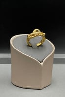 خاتم ذهب صافي عيار 18 وزن 1.9 جرام