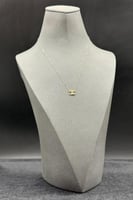 عقد ذهب تصميم الماس عيار 18 وزن 0.6 جرام