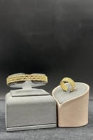 اسوارة مع خاتم كور ذهب صافي عيار 18 وزن 20 جرام