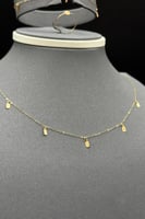 طقم مستطيل ذهب صافي عيار 21 وزن 1.4 جرام