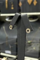 حلق ذهب دائري تصميم الماس