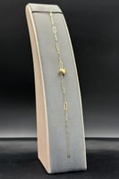 اسوارة قلب مع مستطيلات ذهب صافي عيار 18 وزن 0.9 جر...