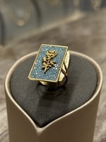 خاتم نسائي ذهب شكل سبيكة عيار 21