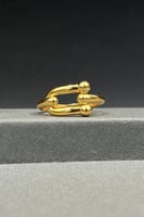 خاتم جنزير ذهب صافي عيار 21 وزن 1.5 جرام