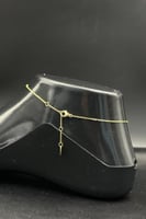 خلخال مستطيل ذهب تصميم الماس عيار 18 وزن 3.6 جرام