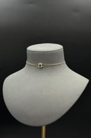 مخنق ذهب تصميم الماس عيار 18 وزن 3.4 جرام