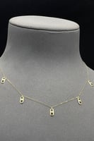 شوكر مستطيل ذهب تصميم الماس عيار 18 وزن 0.9 الى 1...