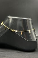 خلخال مستطيل مع باقيت ذهب تصميم الماس عيار 18 وزن...