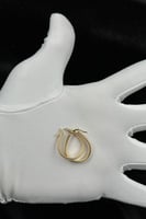 حلق ذهب صافي ايطالي عيار 18 وزن 1.6 جرام