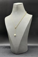 عقد مجدول ذهب مع لؤلؤ عيار 18 وزن من 2.2 إلى 2.3 ج...