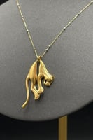 عقد تايجر ذهب تصميم الماس عيار 18 وزن 7.8 جرام