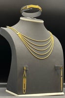 طقم مجدول ادوار ذهب صافي عيار 21